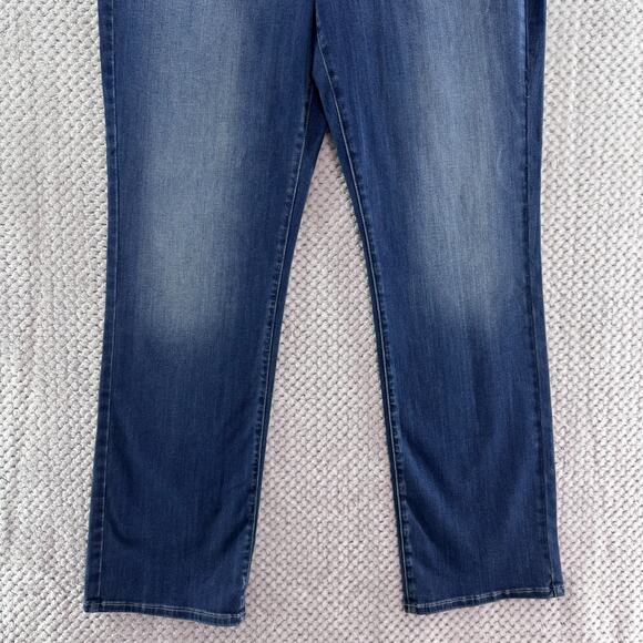 NYDJ Jeans Womens 16 Blue Medium Wash Marilyn Straight Sure Stretch Lift Tuck - Picture 4 of 14
